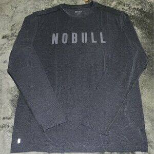 XL NOBULL Men's LONG SLEEVE Slim Tee in NAVY